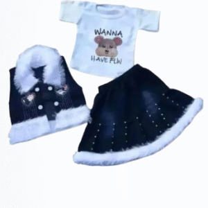 Kids stylish denim clothing set