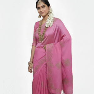Georgette Saree with Hot Fix Diamond work