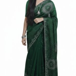 Swarovski Diamond (Hotfix Diamond) Work Saree