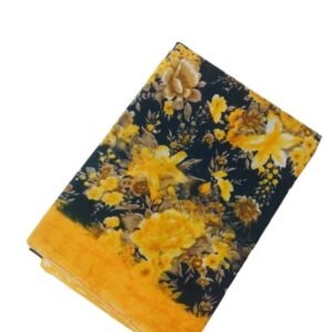 Cotton saree yellow
